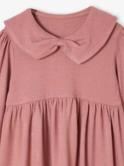 Robe Col Fantaisie En Maille Tricot Fille - Marine -Vertbaudet Soldes Boutique robe col fantaisie en maille tricot fille 8