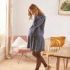 Robe Courte Bi-matière Grossesse Et Allaitement - Gris Anthracite -Vertbaudet Soldes Boutique robe courte bi matiere grossesse et allaitement