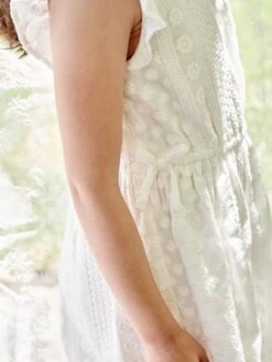 Robe De Cérémonie Brodée Fille - écru -Vertbaudet Soldes Boutique robe de ceremonie brodee fille 7