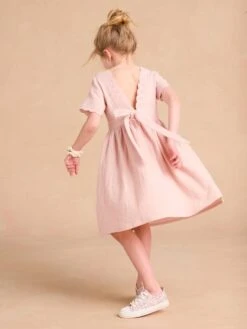 Robe De Cérémonie Fille Matchy Matchy Capsule Mère/fille - Rose Poudré -Vertbaudet Soldes Boutique robe de ceremonie fille matchy matchy capsule merefille 8