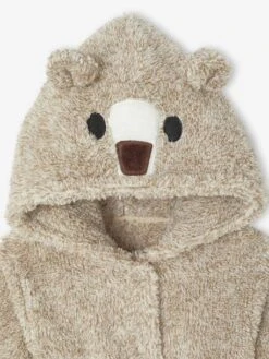 Robe De Chambre Capuche Ours Garçon - écru -Vertbaudet Soldes Boutique robe de chambre capuche ours garcon 1