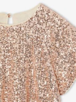 Robe De Fête à Sequins Fille - Or 11 Robe De Fête à Sequins Fille - Or -Vertbaudet Soldes Boutique robe de fete a sequins fille 4
