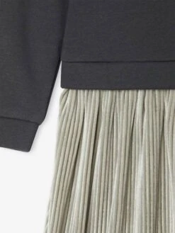 Robe De Fête Bi-matière Fille étoiles En Sequins Fille - Rose -Vertbaudet Soldes Boutique robe de fete bi matiere fille etoiles en sequins fille 3