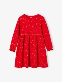 Robe De Fête Motifs étoiles Irisés Fille - Rouge -Vertbaudet Soldes Boutique robe de fete motifs etoiles irises fille 21