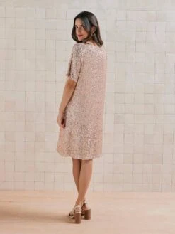 Robe De Grossesse En Sequins - Or -Vertbaudet Soldes Boutique robe de grossesse en sequins 4