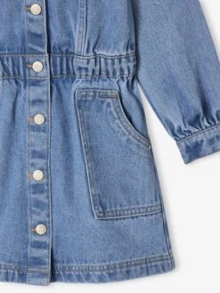 Robe En Jean Fille - Bleu Moyen 6 Robe En Jean Fille - Bleu Moyen -Vertbaudet Soldes Boutique robe en jean fille 10