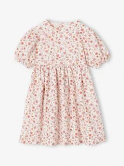 Robe En Seersucker Fille - Rose Pâle -Vertbaudet Soldes Boutique robe en seersucker fille 9
