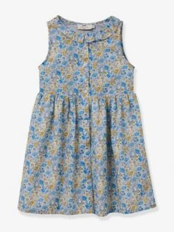 Cyrillus Robe En Tissu Liberty Fille - Bleu