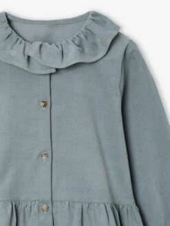 Robe En Velours Milleraies Fille - Anthracite -Vertbaudet Soldes Boutique robe en velours milleraies fille 6