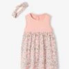 Robe Et Bandeau Assorti Bébé Fille - Tilleul Imprimé 11 Robe Et Bandeau Assorti Bébé Fille - Tilleul Imprimé -Vertbaudet Soldes Boutique robe et bandeau assorti bebe fille