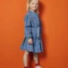 Robe Fille En Jean - Bleu Moyen