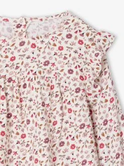 Robe Imprimée à Volants Fille - Vanille -Vertbaudet Soldes Boutique robe imprimee a volants fille 22