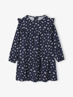 Robe Imprimée à Volants Fille - Vanille -Vertbaudet Soldes Boutique robe imprimee a volants fille 26