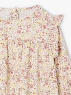 Robe Imprimée à Volants Fille - Vanille -Vertbaudet Soldes Boutique robe imprimee a volants fille 31