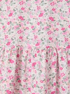 Robe Imprimée Fille Manches Courtes - Blanc -Vertbaudet Soldes Boutique robe imprimee fille manches courtes 64