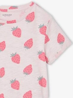 Robe Imprimée Fille Manches Courtes - Blanc -Vertbaudet Soldes Boutique robe imprimee fille manches courtes 71