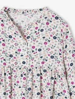 Robe Motif All Over Ouverture Boutonnée Devant - Indigo -Vertbaudet Soldes Boutique robe motif all over ouverture boutonnee devant 43