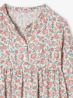 Robe Motif All Over Ouverture Boutonnée Devant - Indigo -Vertbaudet Soldes Boutique robe motif all over ouverture boutonnee devant 54