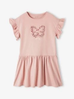 Robe Motif Fantaisie En Relief Fille - Marine -Vertbaudet Soldes Boutique robe motif fantaisie en relief fille 11