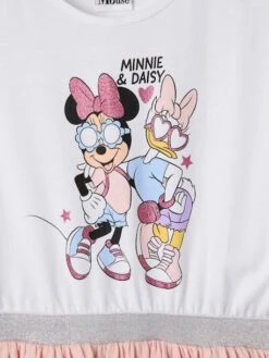 Robe Patineuse Disney Minnie Et Daisy Ceinture Glitter - Rose Poudré -Vertbaudet Soldes Boutique robe patineuse disney minnie et daisy ceinture glitter 2