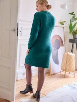 Robe-pull Courte De Grossesse - Vert Sapin -Vertbaudet Soldes Boutique robe pull courte de grossesse 3