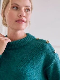 Robe-pull Courte De Grossesse - Vert Sapin -Vertbaudet Soldes Boutique robe pull courte de grossesse 5