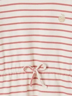 Robe Rayée Resserrée Taille Fille - Marine -Vertbaudet Soldes Boutique robe rayee resserree taille fille 5