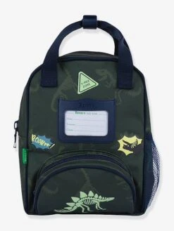 Sac à Dos Multi-activités Dinosaures Timothée TANN'S Patchs Phosphorescents - Kaki