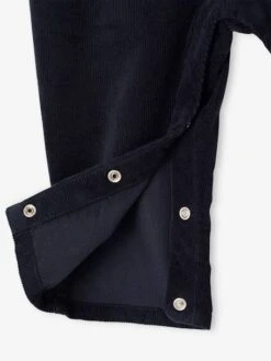 Salopette à Volants Bébé En Velours - Bleu Ardoise 23 Salopette à Volants Bébé En Velours - Bleu Ardoise -Vertbaudet Soldes Boutique salopette a volants bebe en velours 23