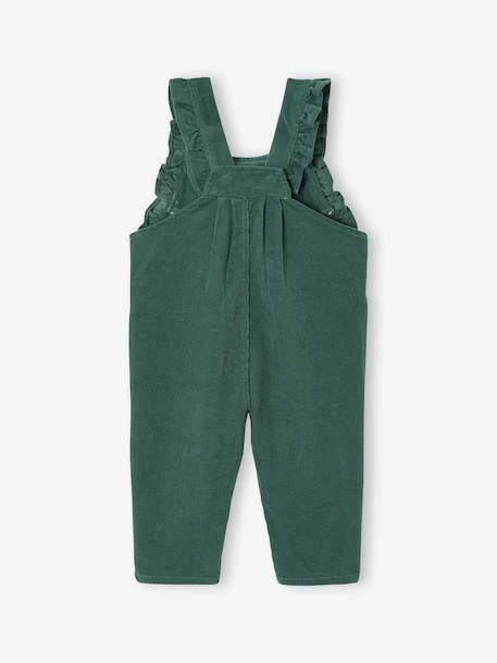 Salopette à Volants Bébé En Velours - Bleu Ardoise 14 Salopette à Volants Bébé En Velours - Bleu Ardoise – Image 14