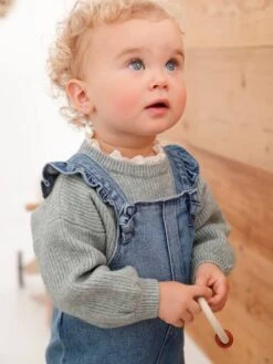 Salopette Bébé En Denim - Stone -Vertbaudet Soldes Boutique salopette bebe en denim 5