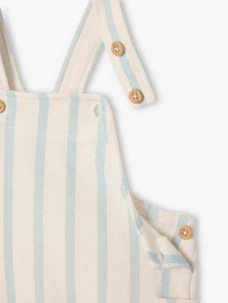 Salopette Courte Imprimée En Molleton Bébé - Vert 3 Salopette Courte Imprimée En Molleton Bébé - Vert – Image 3