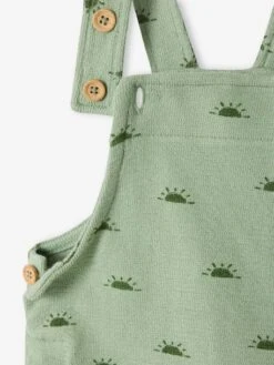 Salopette Courte Imprimée En Molleton Bébé - Vert 14 Salopette Courte Imprimée En Molleton Bébé - Vert -Vertbaudet Soldes Boutique salopette courte imprimee en molleton bebe 14