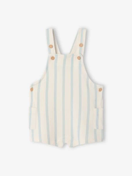 Salopette Courte Imprimée En Molleton Bébé - Vert 1 Salopette Courte Imprimée En Molleton Bébé - Vert