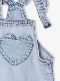 Salopette En Denim Léger Bébé - Denim Bleached -Vertbaudet Soldes Boutique salopette en denim leger bebe 2