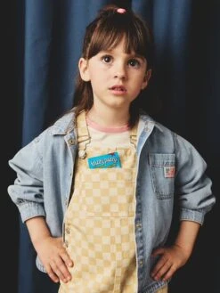 Salopette Fille à Carreaux - Carreaux Jaune -Vertbaudet Soldes Boutique salopette fille a carreaux 6