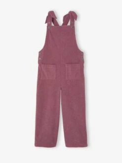 Salopette Fille Large Velours Effet Molleton - Vert Sapin -Vertbaudet Soldes Boutique salopette fille large velours effet molleton 2