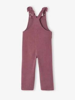 Salopette Fille Large Velours Effet Molleton - Vert Sapin -Vertbaudet Soldes Boutique salopette fille large velours effet molleton 3