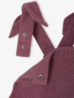 Salopette Fille Large Velours Effet Molleton - Vert Sapin -Vertbaudet Soldes Boutique salopette fille large velours effet molleton 4