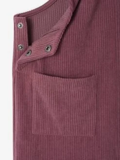 Salopette Fille Large Velours Effet Molleton - Vert Sapin -Vertbaudet Soldes Boutique salopette fille large velours effet molleton 5