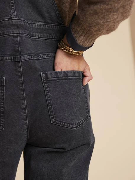 Salopette Large De Grossesse - Anthracite 8 Salopette Large De Grossesse - Anthracite – Image 8