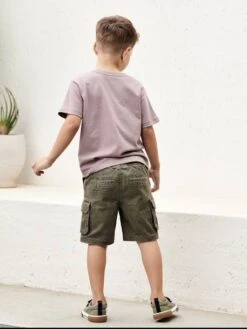 Short Battle Garçon Facile à Enfiler - Kaki -Vertbaudet Soldes Boutique short battle garcon facile a enfiler 38