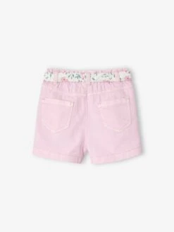 Short Bébé Avec Sa Ceinture Fleurie - Lilas -Vertbaudet Soldes Boutique short bebe avec sa ceinture fleurie 2