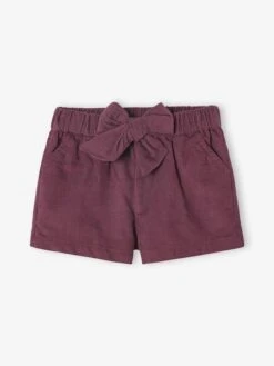 Short Bébé En Velours Côtelé - Aubergine
