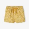 Short Bébé Fille En Maille - Moutarde Imprimé -Vertbaudet Soldes Boutique short bebe fille en maille