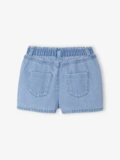 Short En Denim Brodé Bébé - Stone -Vertbaudet Soldes Boutique short en denim brode bebe 1
