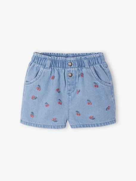 Short En Denim Brodé Bébé - Double Stone 1 Short En Denim Brodé Bébé - Double Stone
