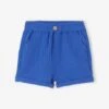 Short En Gaze De Coton Bébé - Bleu Roi -Vertbaudet Soldes Boutique short en gaze de coton bebe 3