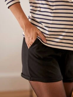 Short En Maille De Grossesse - Noir 12 Short En Maille De Grossesse - Noir -Vertbaudet Soldes Boutique short en maille de grossesse 5
