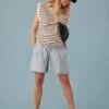 Short Grossesse En Jean Effet Paperbag - Denim Bleached -Vertbaudet Soldes Boutique short grossesse en jean effet paperbag